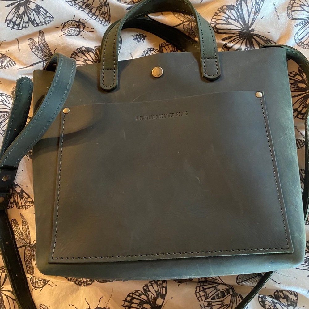 Portland leather Mini crossbody Green